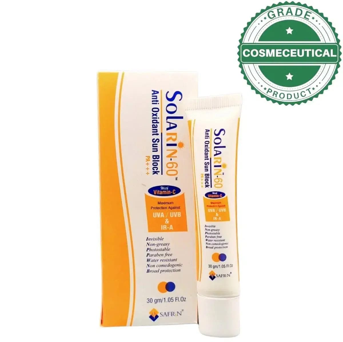 Solarin-60 SPF 60 Antioxidant Sunblock with Vitamin C 30g