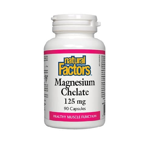 Natural Factors Magnesium Chelate 125mg 90 Tablets