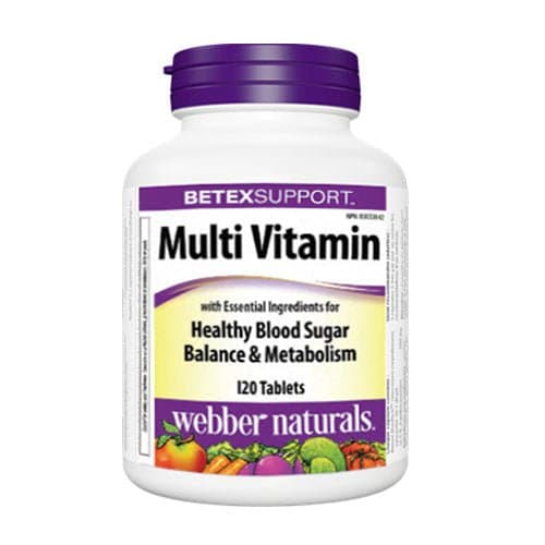 Webber Naturals Diabetex Multi Vitamin 120 Ct