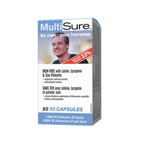 Webber Naturals MultiSure for Men 80 Tablets